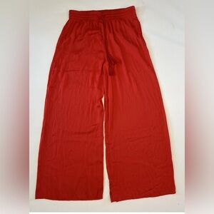 C&C California Flame Scarlet Pull On Palazzo Wide Leg Pants Size Medium